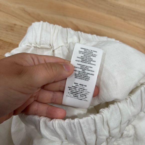 Joie White Linen Jogger Pants Drawstring XXS Minimalist Coastal Lightweight - Picture 7 of 8